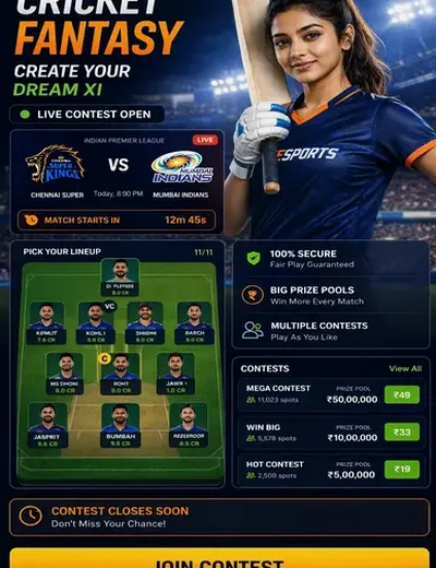 101clubgame (101 club game) fantasy cricket & matchday visual 3